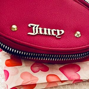 Juicy Couture Pink Clutch with Gold Accents